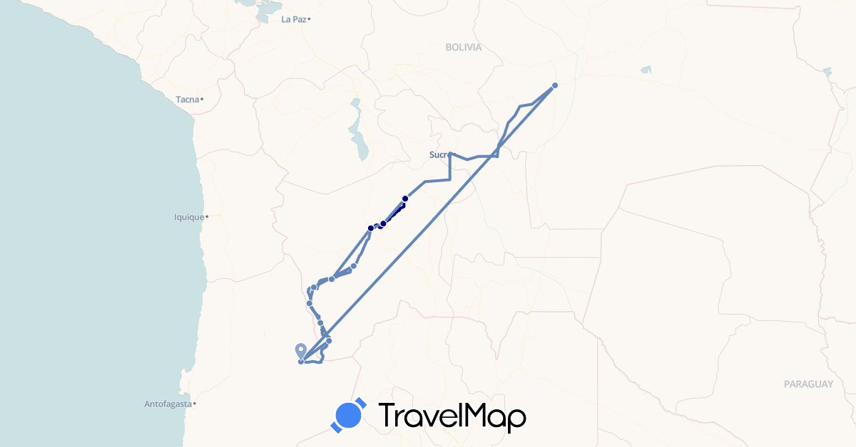 TravelMap itinerary: driving, cycling